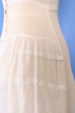 1940s Softest Pink Sheer Dress XS