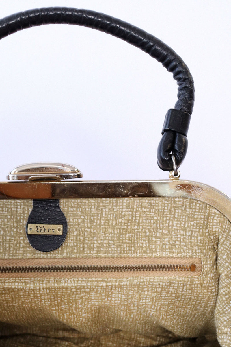 Key Accent Leather Handbag