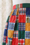 Quilted Plaid Please Tea Skirt S