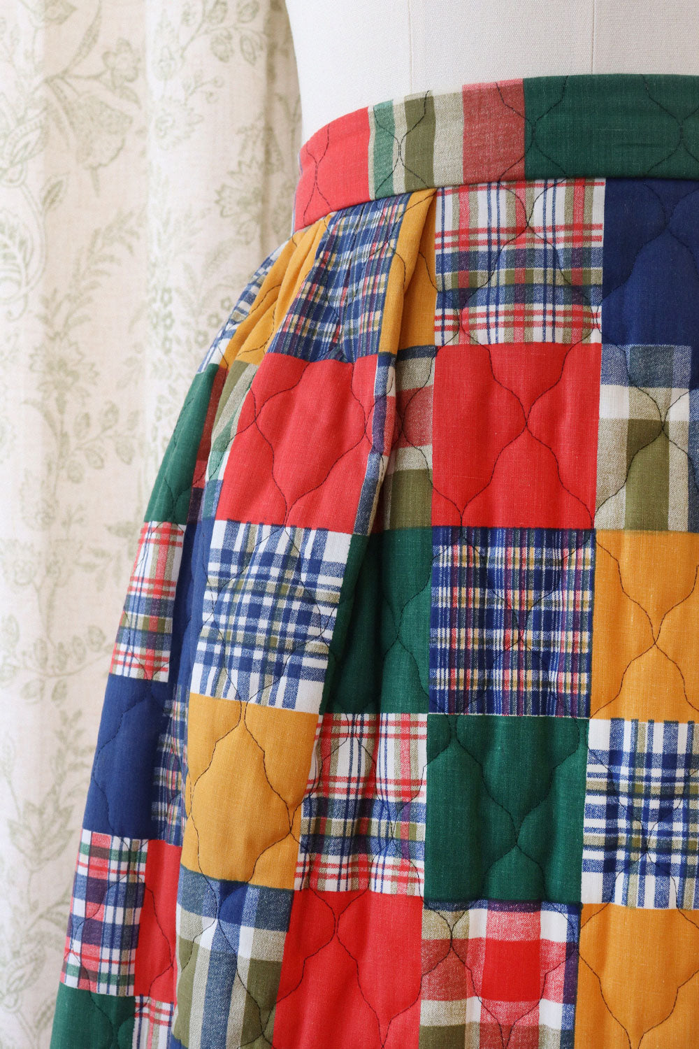 Quilted Plaid Please Tea Skirt S