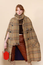 Neusteters Olive Tweed Cape with Scarf S/M