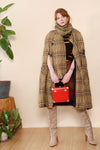 Neusteters Olive Tweed Cape with Scarf S/M