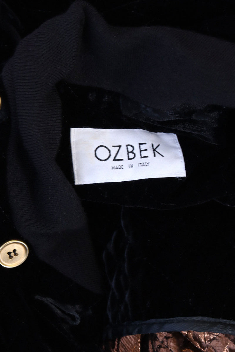 Ozbek Quilted Velvet Slouch Jacket XS-L