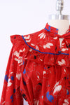 Poppy Folk Ruffle Dress M/L