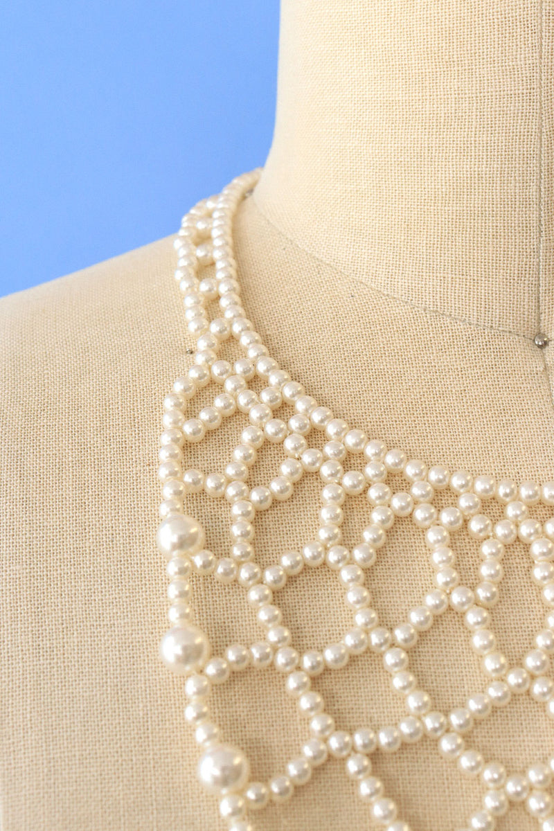 Pearly Bib Necklace