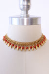 Monet Warm Golden & Coral Bead Choker