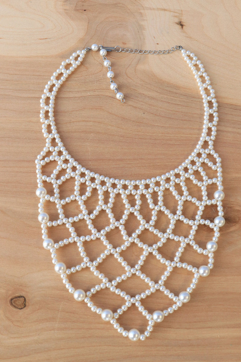 Pearly Bib Necklace