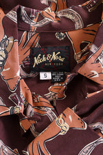 Nick & Nora Silk Notes Novelty Blouse S
