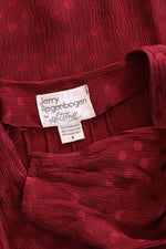 Cranberry Silk Jacquard Dress M