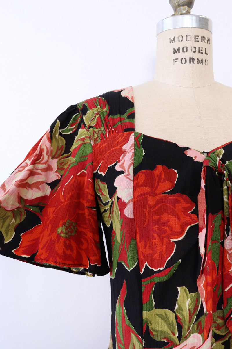 Moody Blooms Flutter Dress M