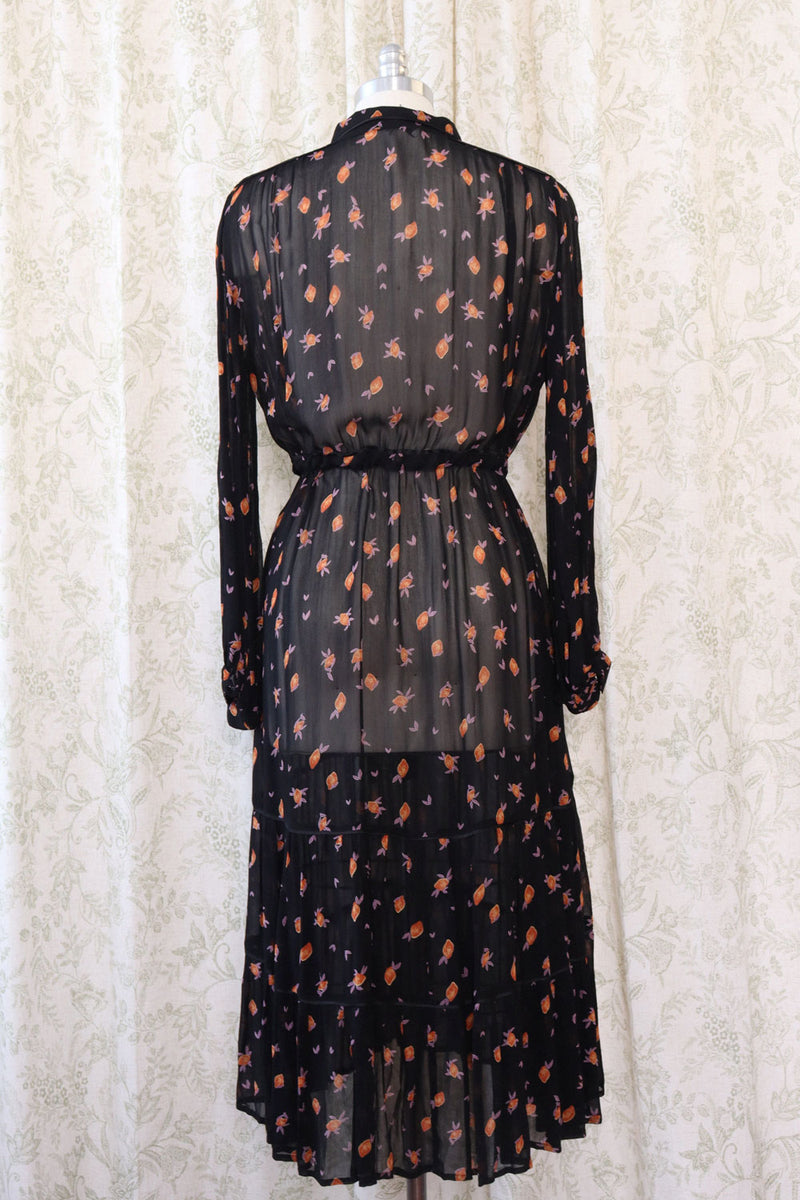 Munthe Sheer Floral Boho Dress L