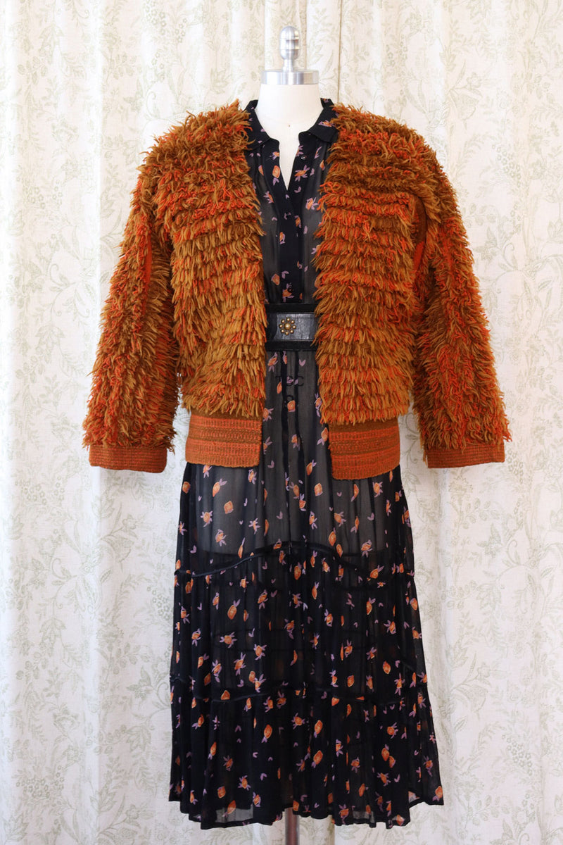 Pumpkin Spice Shag Jacket XS-M