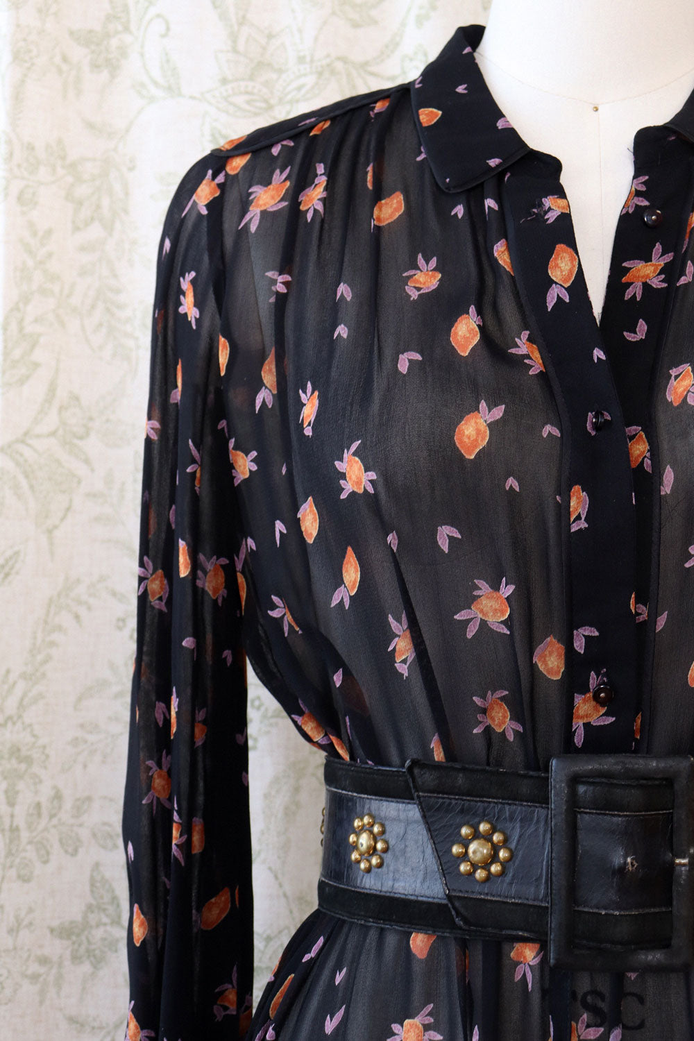 Munthe Sheer Floral Boho Dress L