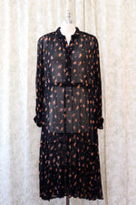 Munthe Sheer Floral Boho Dress L
