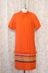 Carrot Fringe Stripe Shift M