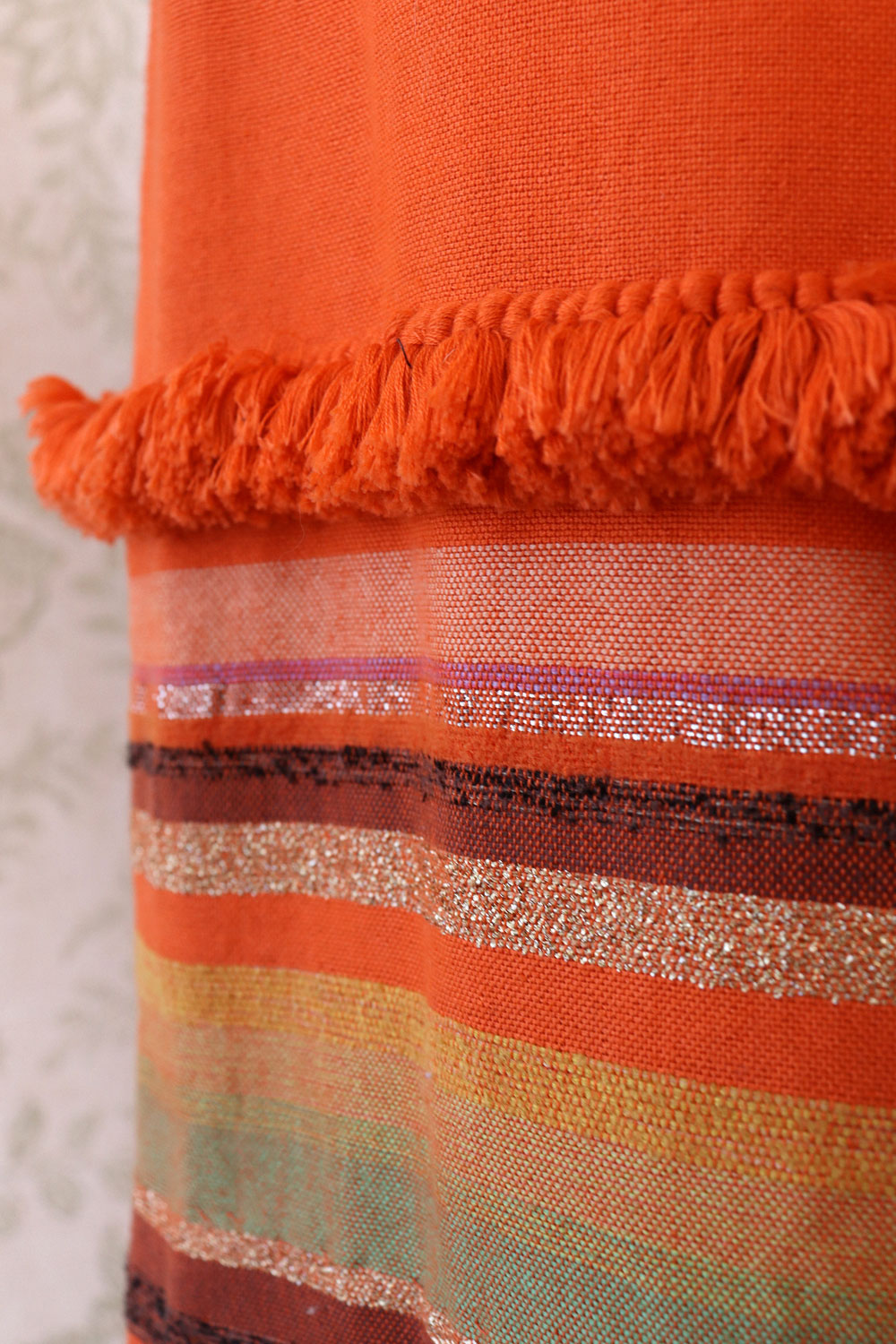 Carrot Fringe Stripe Shift M