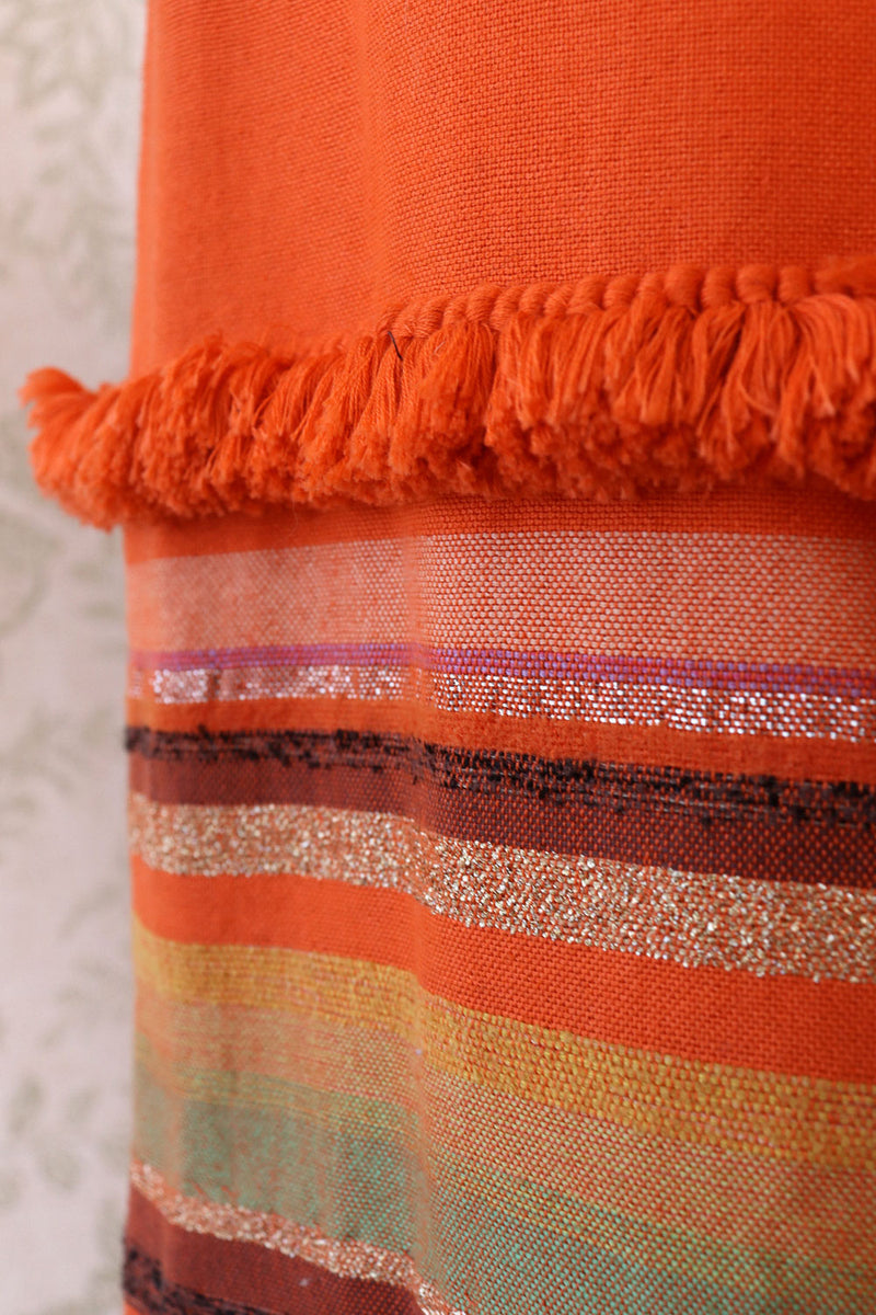 Carrot Fringe Stripe Shift M
