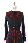 Noir Mahogany Ruffle Blouse S