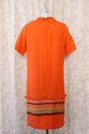 Carrot Fringe Stripe Shift M
