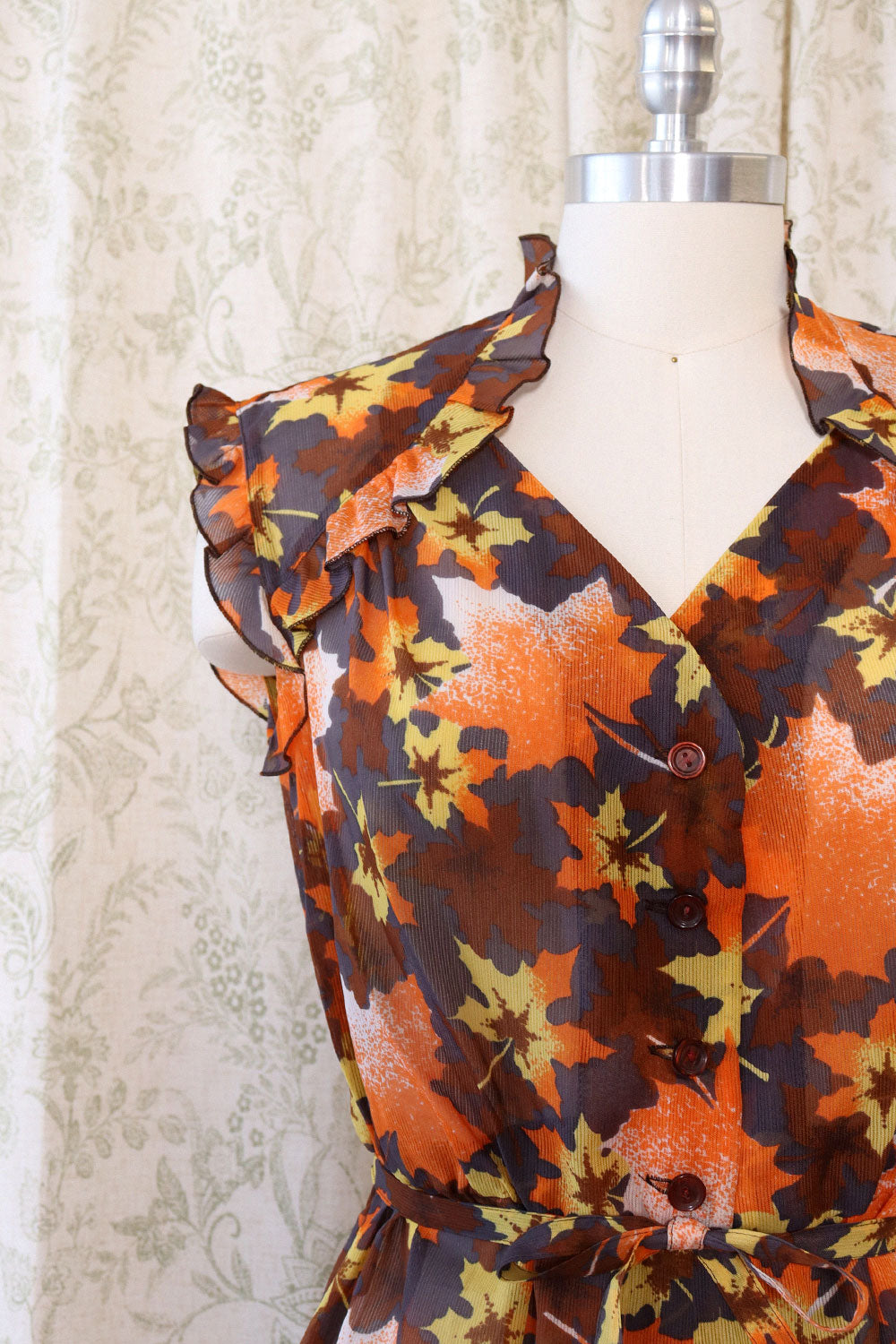 Leaf Peeping Sheer Dress M/L