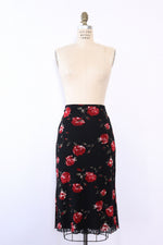 Lacey Mesh Rose Skirt S/M