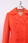 Techno Tangerine Tweed Coat M-M/L