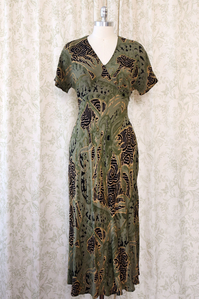 Bias Cut Matcha Dress S/M