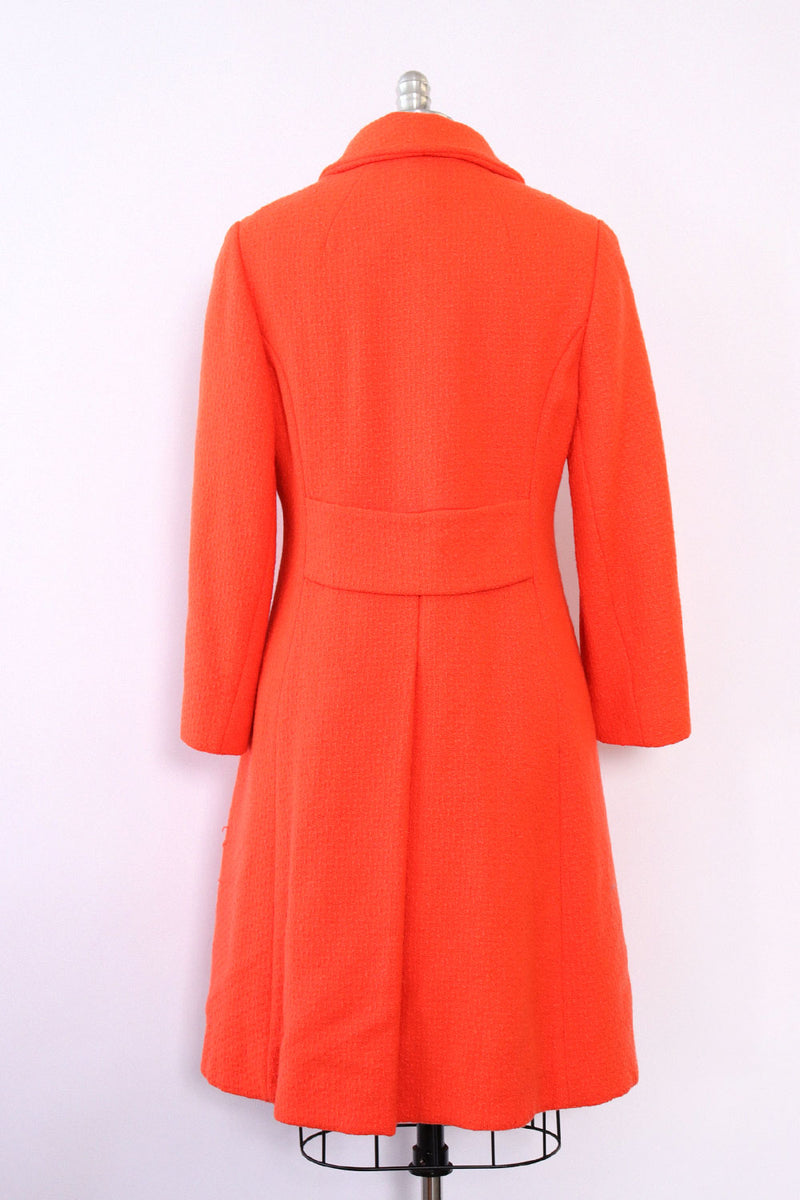 Techno Tangerine Tweed Coat M-M/L