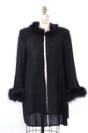 Midnight Maribou Swing Jacket M/L
