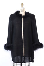 Midnight Maribou Swing Jacket M/L