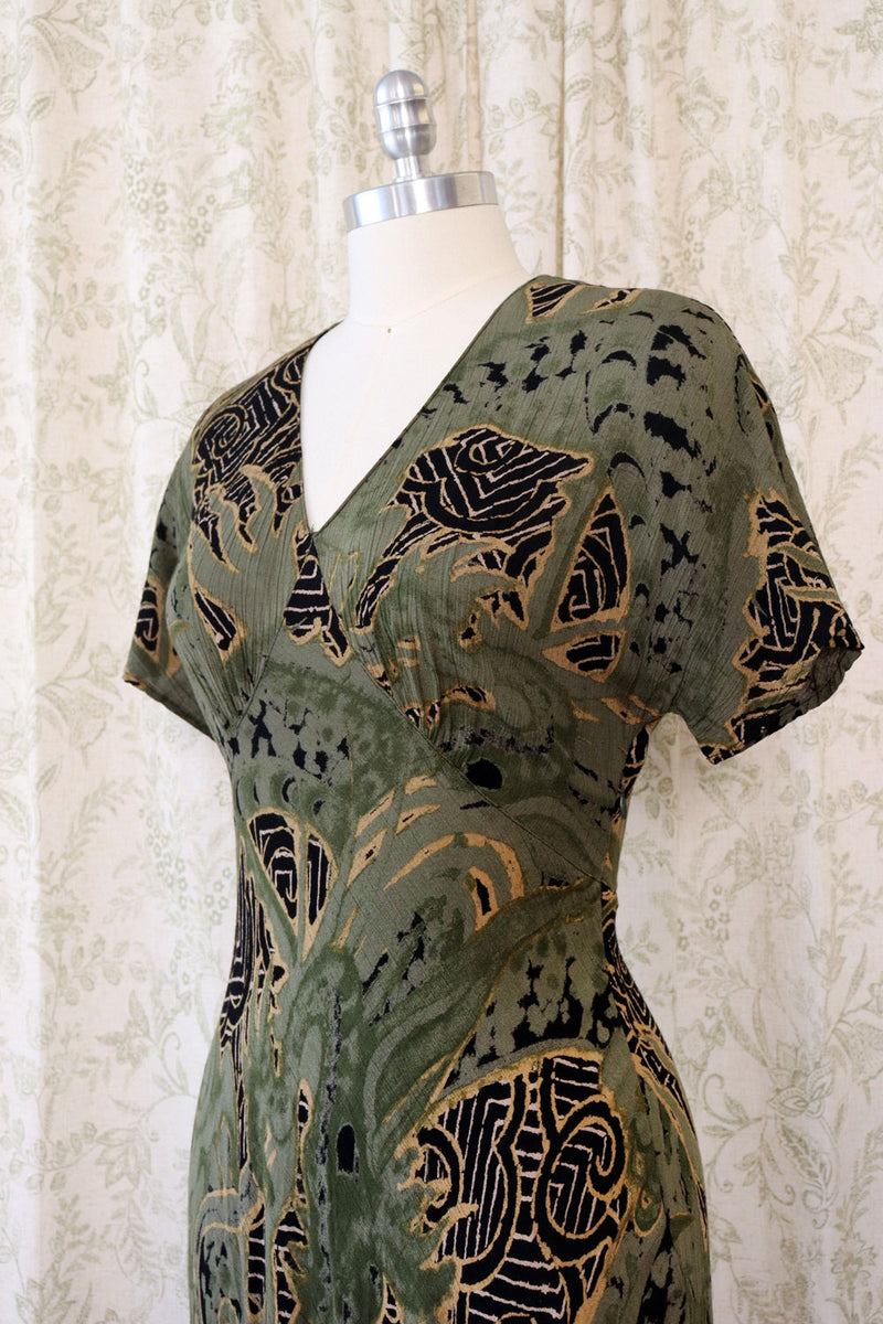 Bias Cut Matcha Dress S/M
