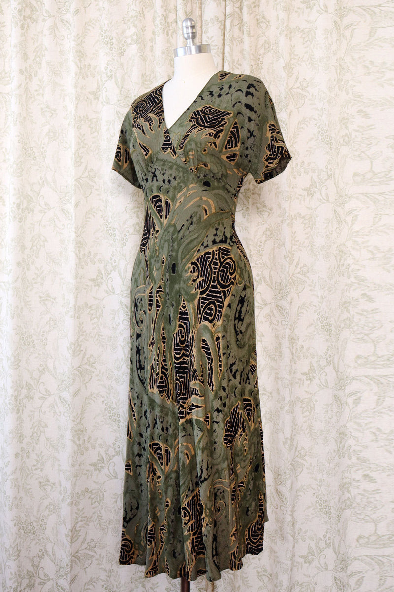 Bias Cut Matcha Dress S/M
