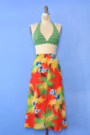 Sunset Tropical Cotton Skirt L/XL