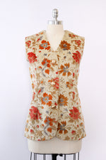 Creamy Floral Carpet Vest L {LAYAWAY}