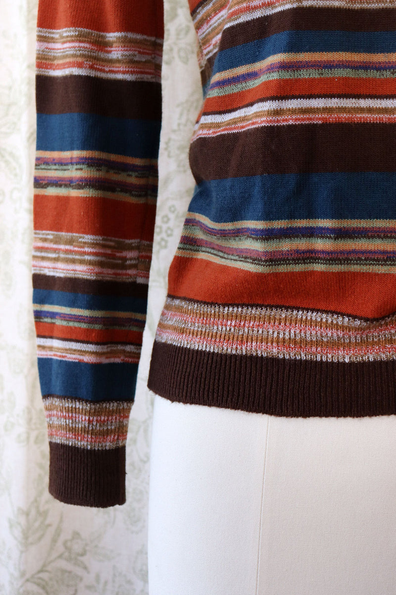Ashleigh Woodsy Stripe Top M