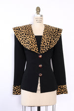 Leopard Collar Blazer L/XL