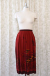 Carlisle Silk Fox Print Skirt M/L