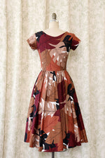 Earthy Leaf Pocket Dress S-S/M