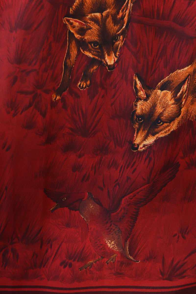 Carlisle Silk Fox Print Skirt M/L