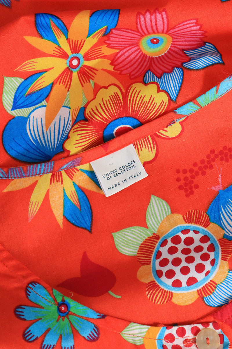 Benetton Scarlet Floral Cotton Dress S/M