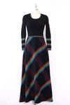 Electric Plaid Knit Maxi Dress S-L