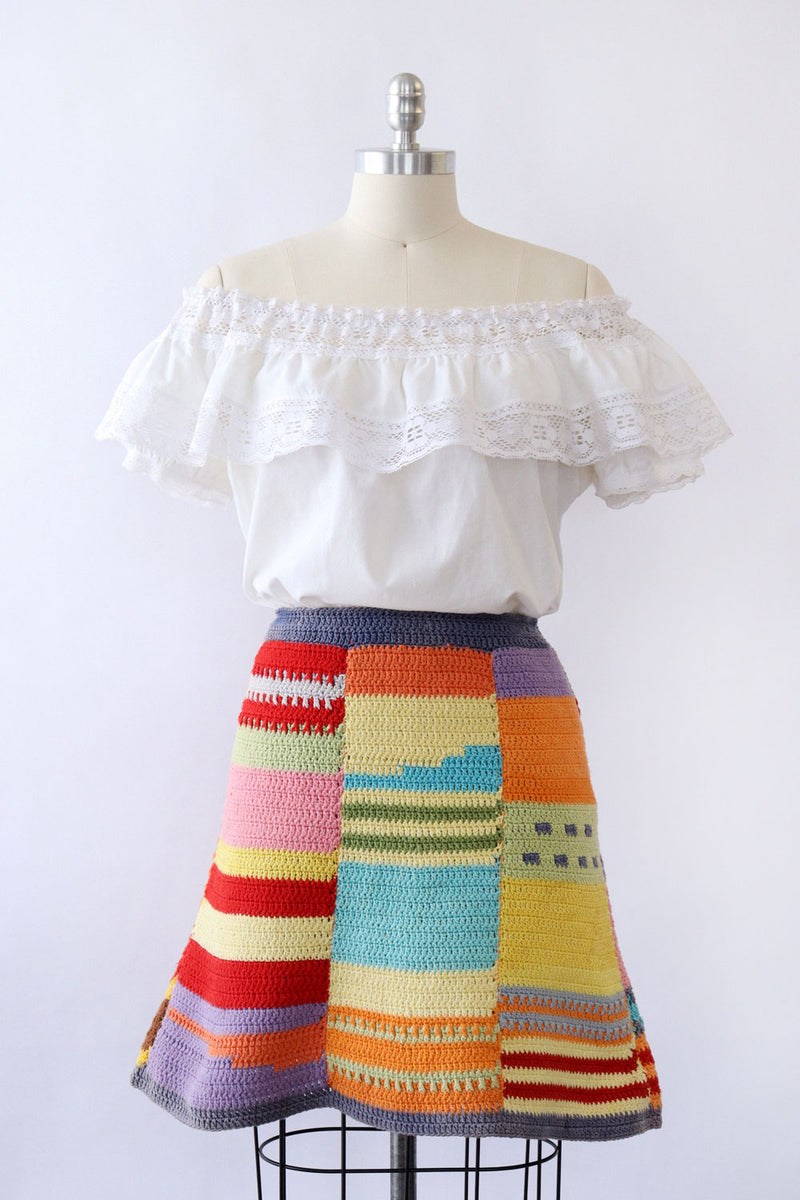 Rainbow Block Cotton Crochet Mini XS-M
