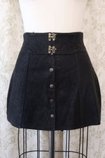 Buckled Suede Mini Skirt S
