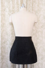 Buckled Suede Mini Skirt S