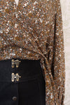 Field of Flowers Wrap Blouse S/M