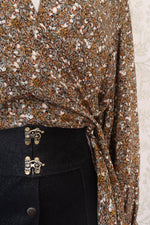 Field of Flowers Wrap Blouse S/M