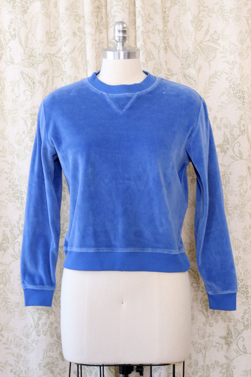 Bill Blass Royal Velour Sweatshirt M