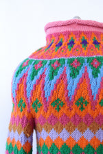 Rainbow Fair Isle Tunic Sweater XS/S