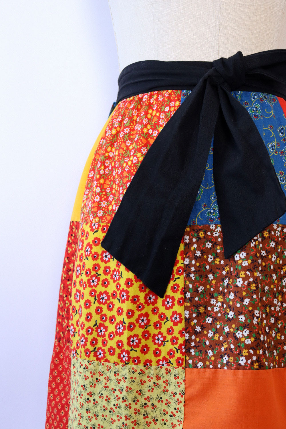 Calico Collage Wrap Skirt XS-M