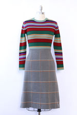 Gray Grid Knit Skirt L/XL